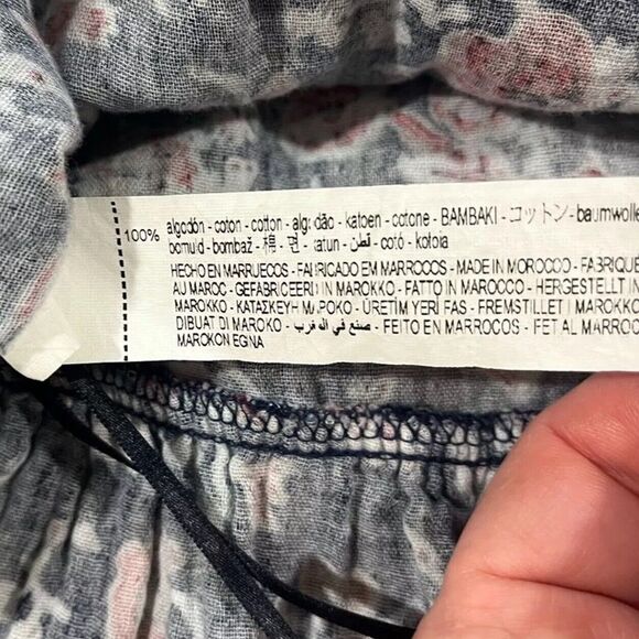 ZARA Floral Crop Top Womens Medium Boho Spaghetti Straps Tiered Ruffle Shirt - Picture 5 of 9